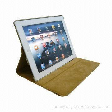 Leather Case for iPad 2, with 360 Degrees Rotation, Allows Access to All Controls and Ports